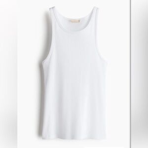 H&M Ribbed Silk-blend Tank Top